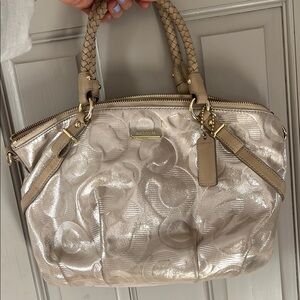 Coach Metallic Beige Handbag